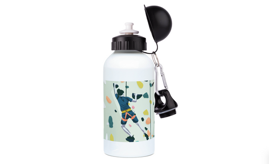 Climbing aluminum bottle "The woman who climbed" - Customizable