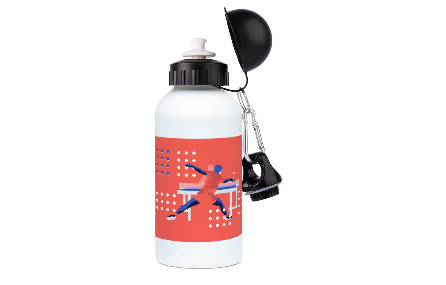 Ping Pong aluminum bottle "Table tennis in orange" - Customizable