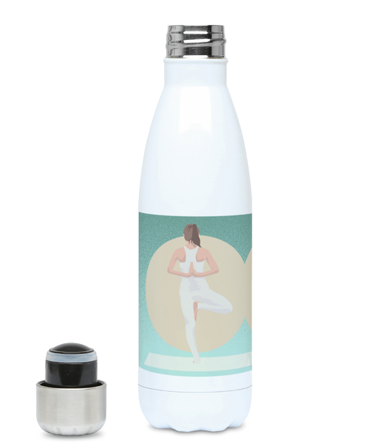 Isolierflasche „Emma macht Yoga“ – anpassbar