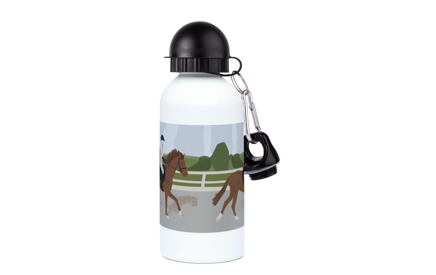 Aluminum horse riding bottle "On the horse" - Customizable