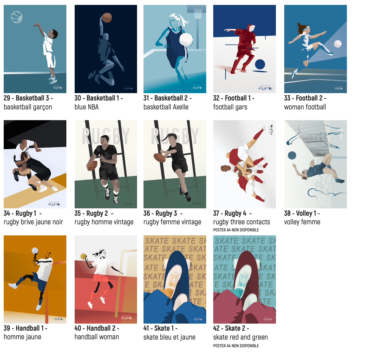 Carte de badminton | Carte badminton | Artiste Sportive