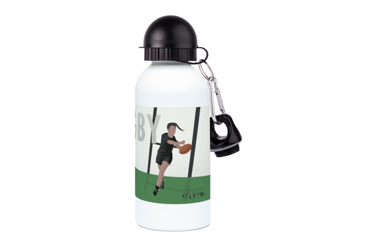 Aluminiumflasche „Vintage Damen-Rugby“ – anpassbar