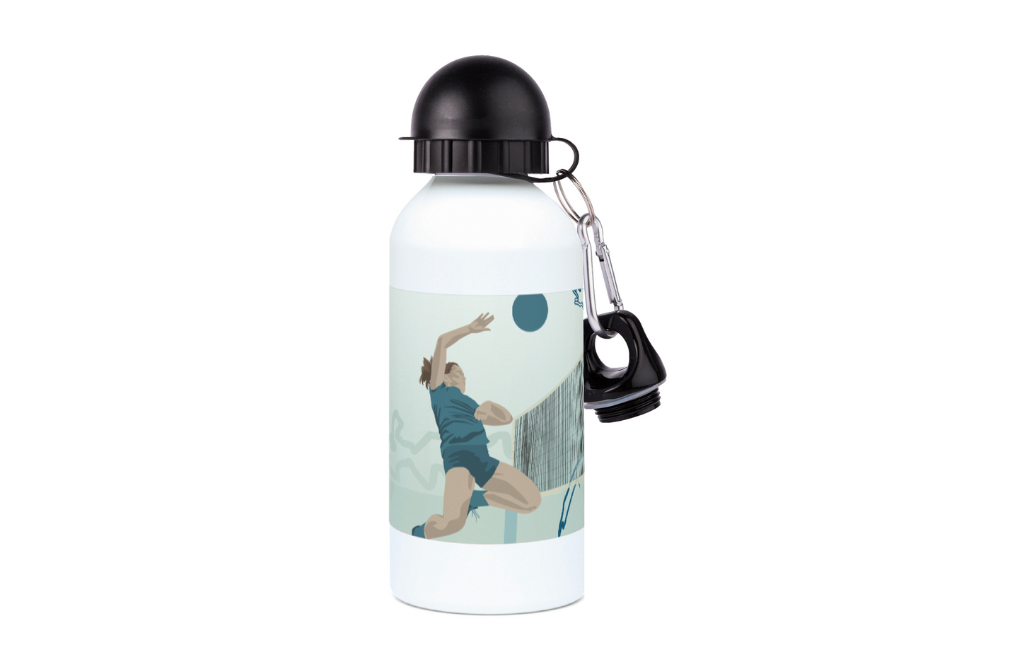 Damen-Volleyballflasche aus Aluminium „La volleyeuse“ – anpassbar