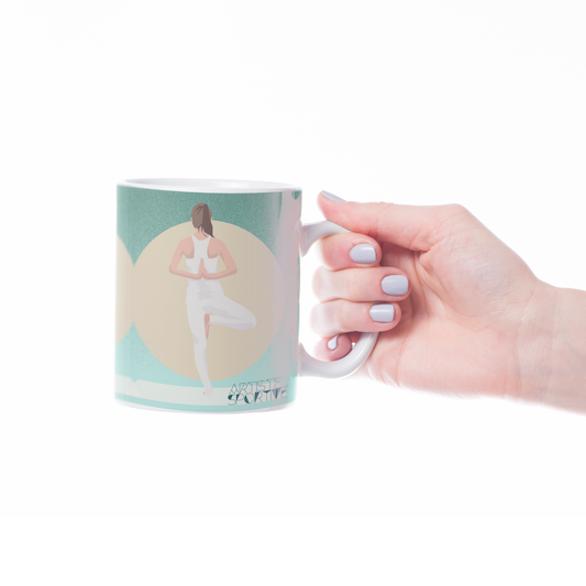 Tasse ou mug "Emma fait du yoga" - Personnalisable