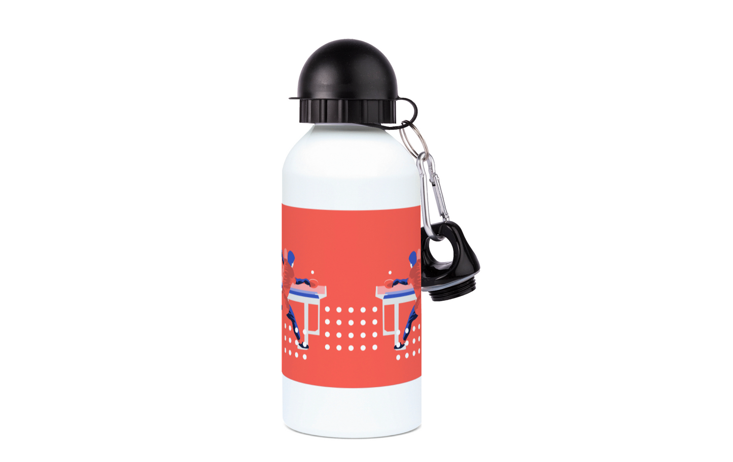 Ping Pong aluminum bottle "Table tennis in orange" - Customizable