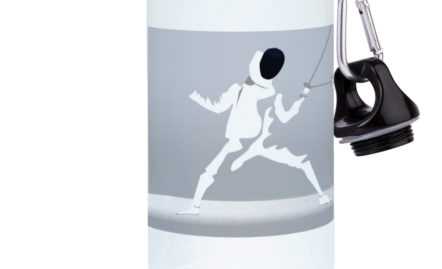 Aluminum bottle "Fencing in white" - Customizable