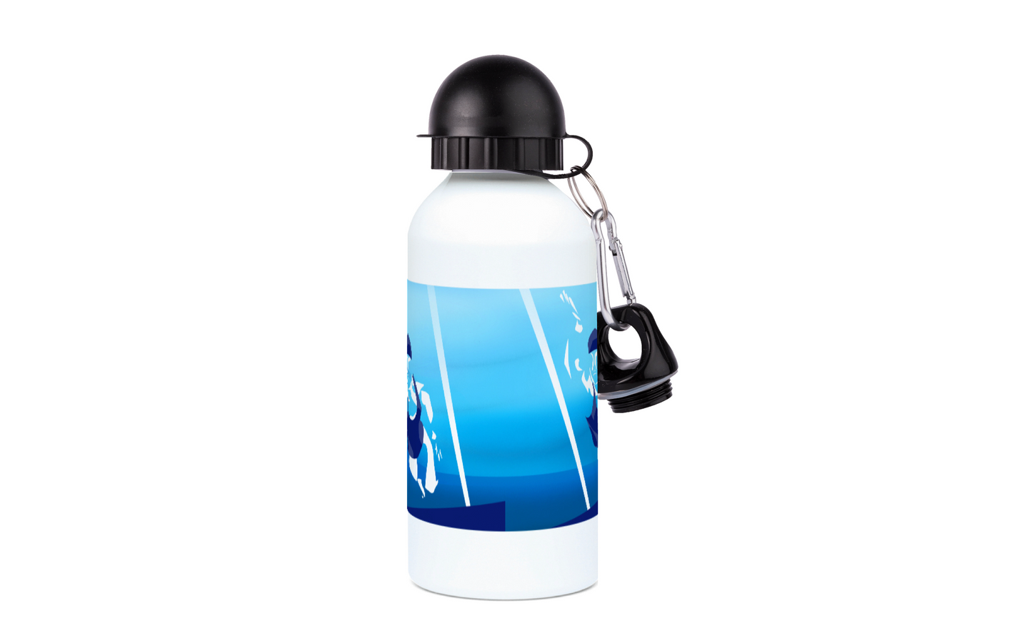 Aluminum swimming bottle "The woman who swims" - Customizable