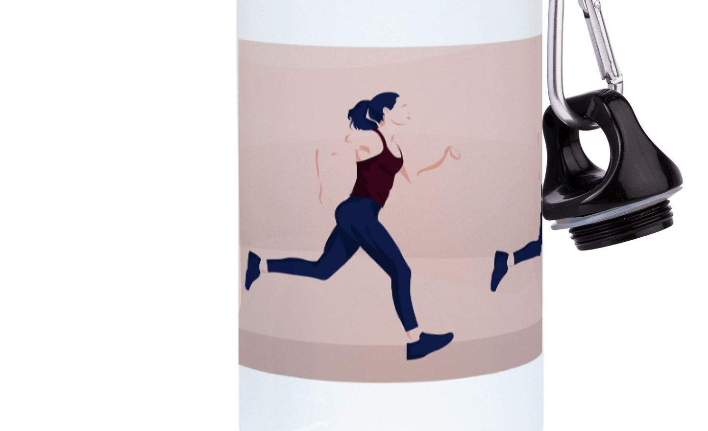 Aluminum athletics running bottle "A running woman" - Customizable