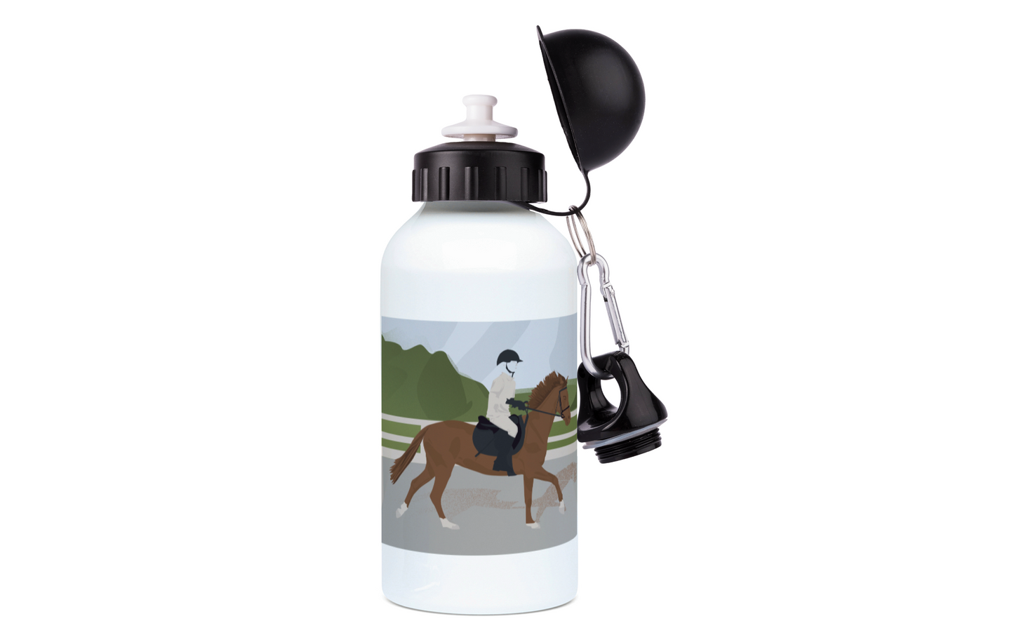 Aluminum horse riding bottle "On the horse" - Customizable