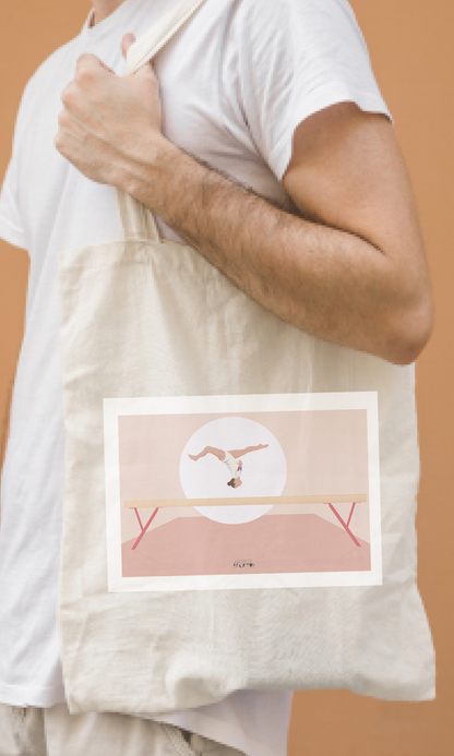 Tote bag ou sac gymnastique "La Poutre"