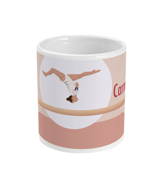 Gymnastics cup or mug "La Poutre" - Customizable