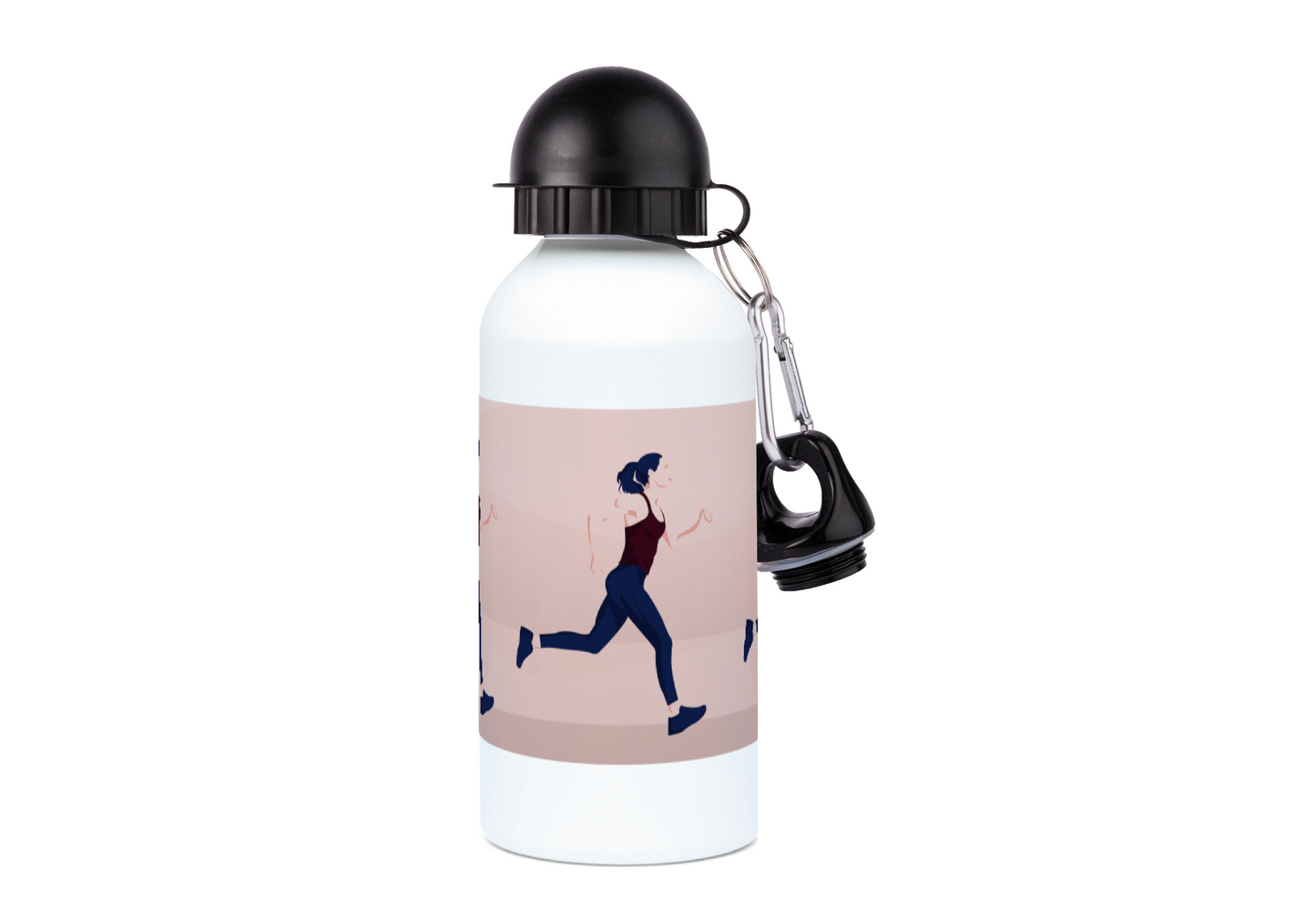 Aluminum athletics running bottle "A running woman" - Customizable