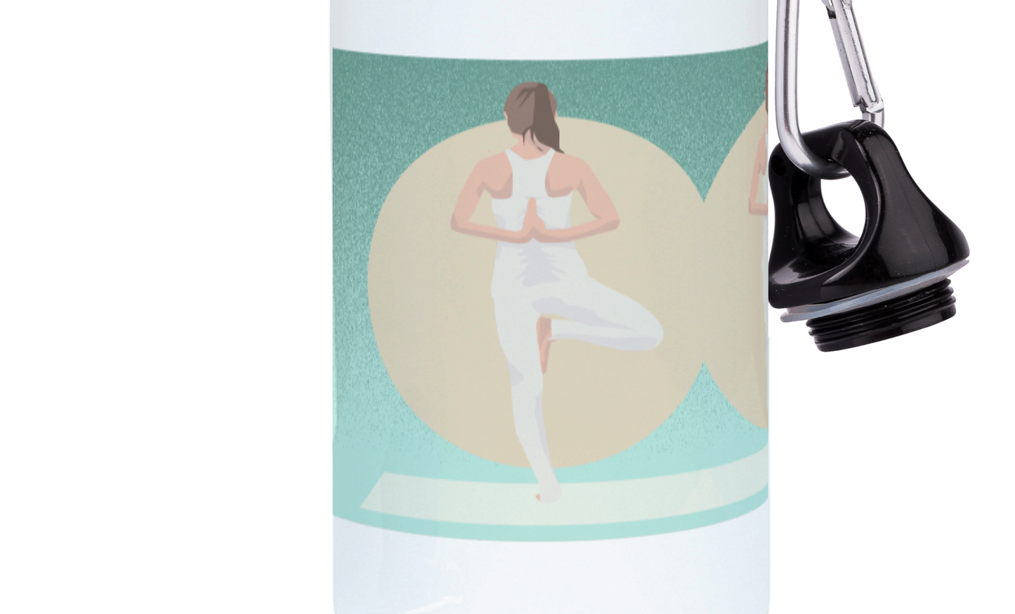 Aluminum bottle "Emma does yoga" - Customizable