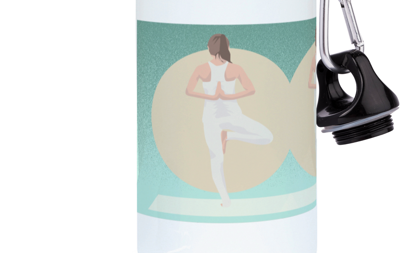 Aluminiumflasche „Emma macht Yoga“ – Individualisierbar