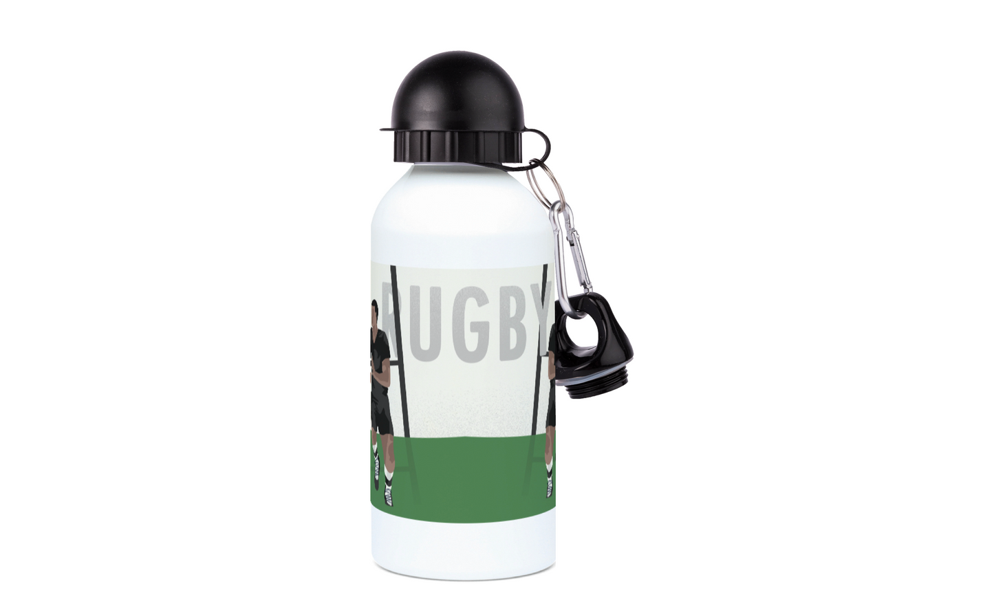 Gourde aluminium "Rugby masculin vintage" - Personnalisable