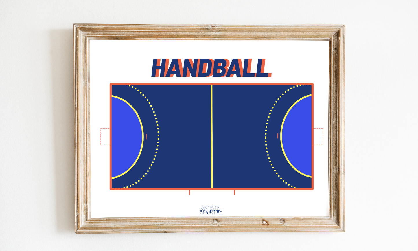 Plakat „Handballfeld“.