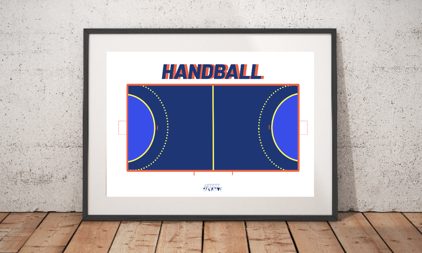 Affiche " Terrain de Handball "