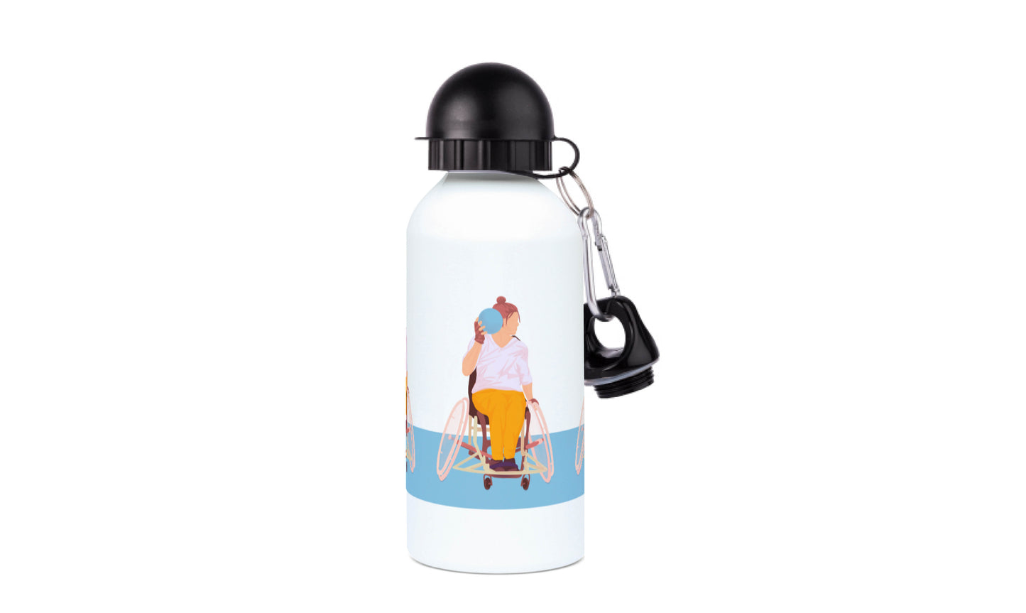 Handchair aluminum water bottle "Women's Handball" - Customizable