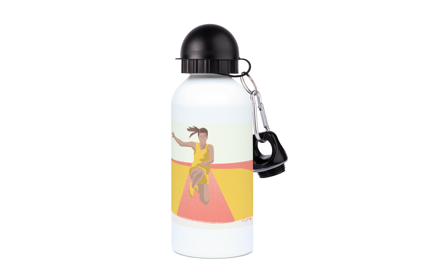 Aluminum athletics bottle "Women's athletic jump" - Customizable