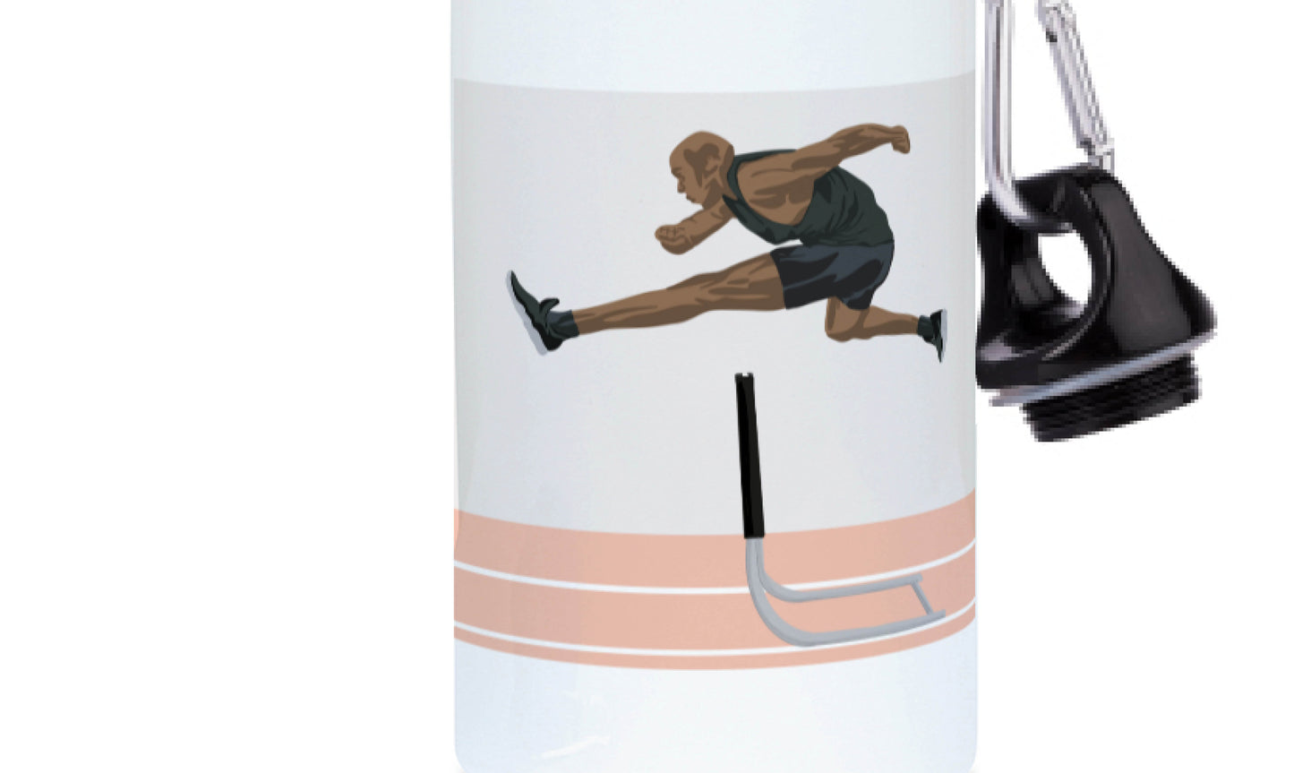 Aluminum athletics bottle "Men's hurdle jump" - Customizable
