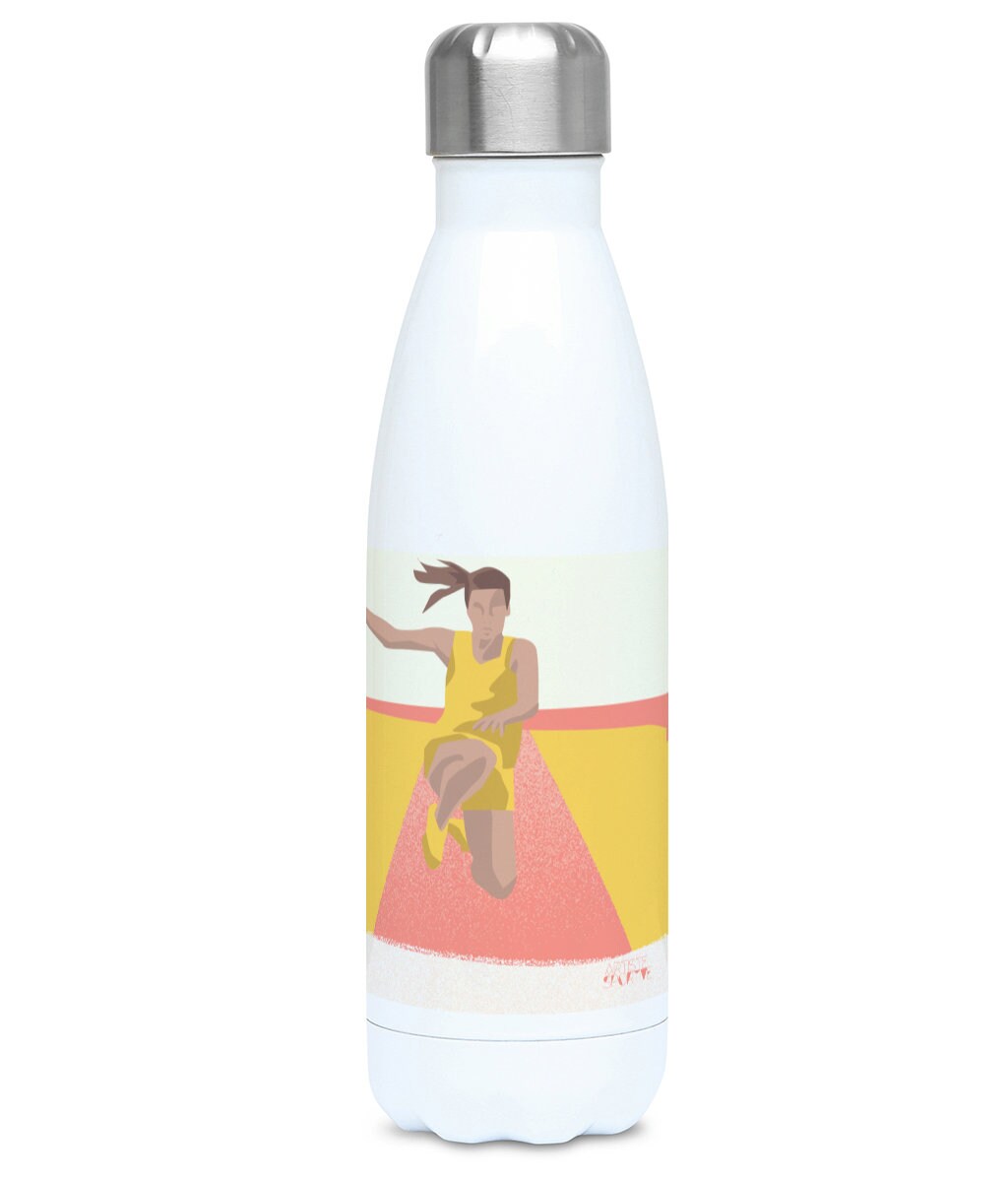 Athletics insulated bottle "Women's athletic jump" - Customizable