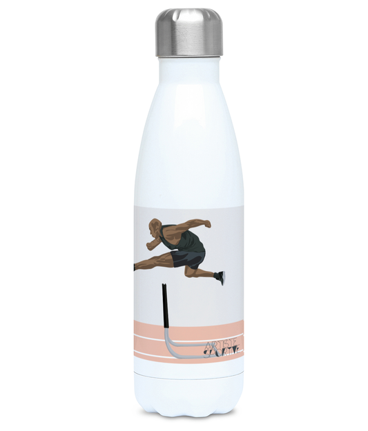 Athletics insulated bottle "Men's hurdle jump" - Customizable