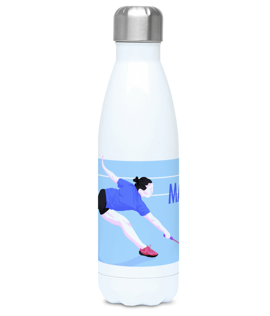 Isolierflasche „Badmintonspieler“ – anpassbar