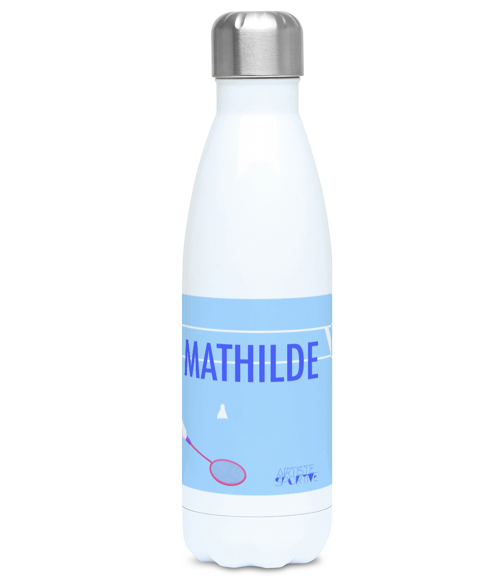 “Badminton player” insulated bottle - Customizable