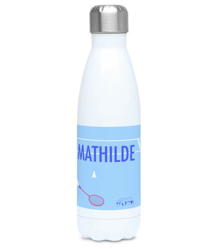 “Badminton player” insulated bottle - Customizable