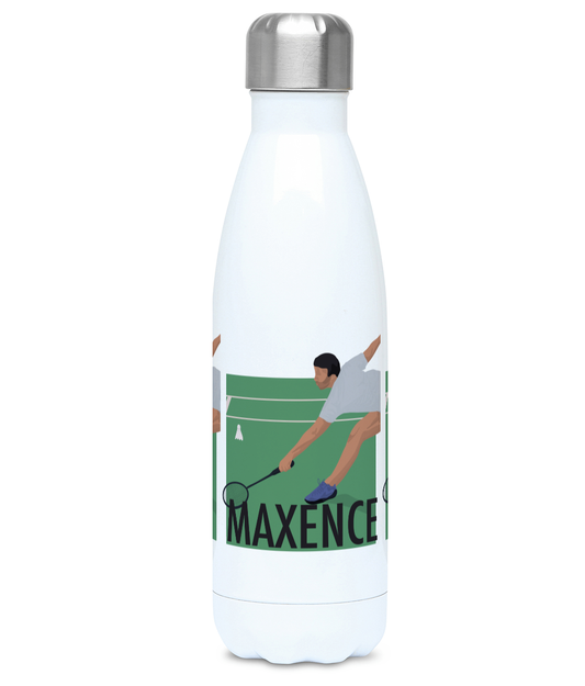 “Badminton player” insulated bottle - Customizable