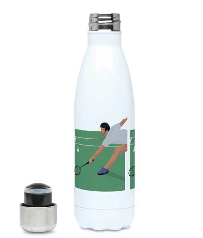 “Badminton player” insulated bottle - Customizable