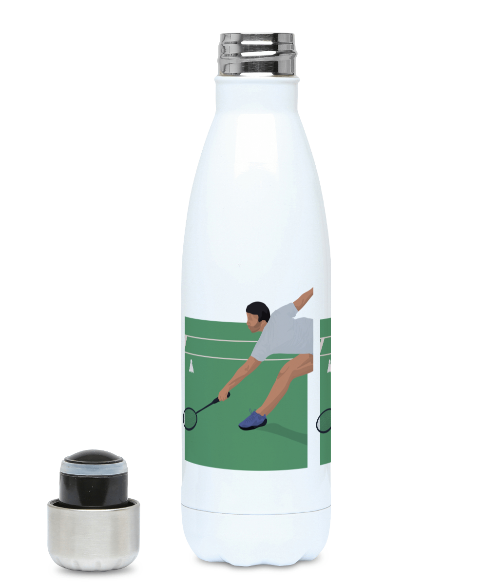 Isolierflasche „Badmintonspieler“ – anpassbar