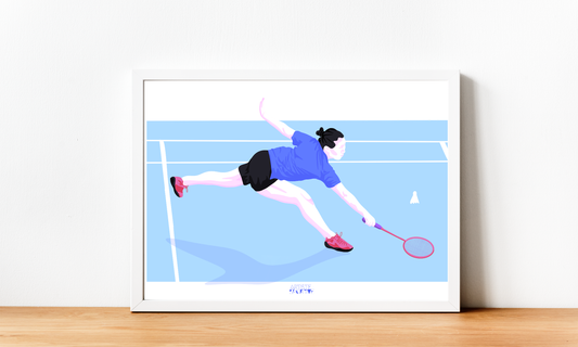 Poster 'Badmintonspieler'