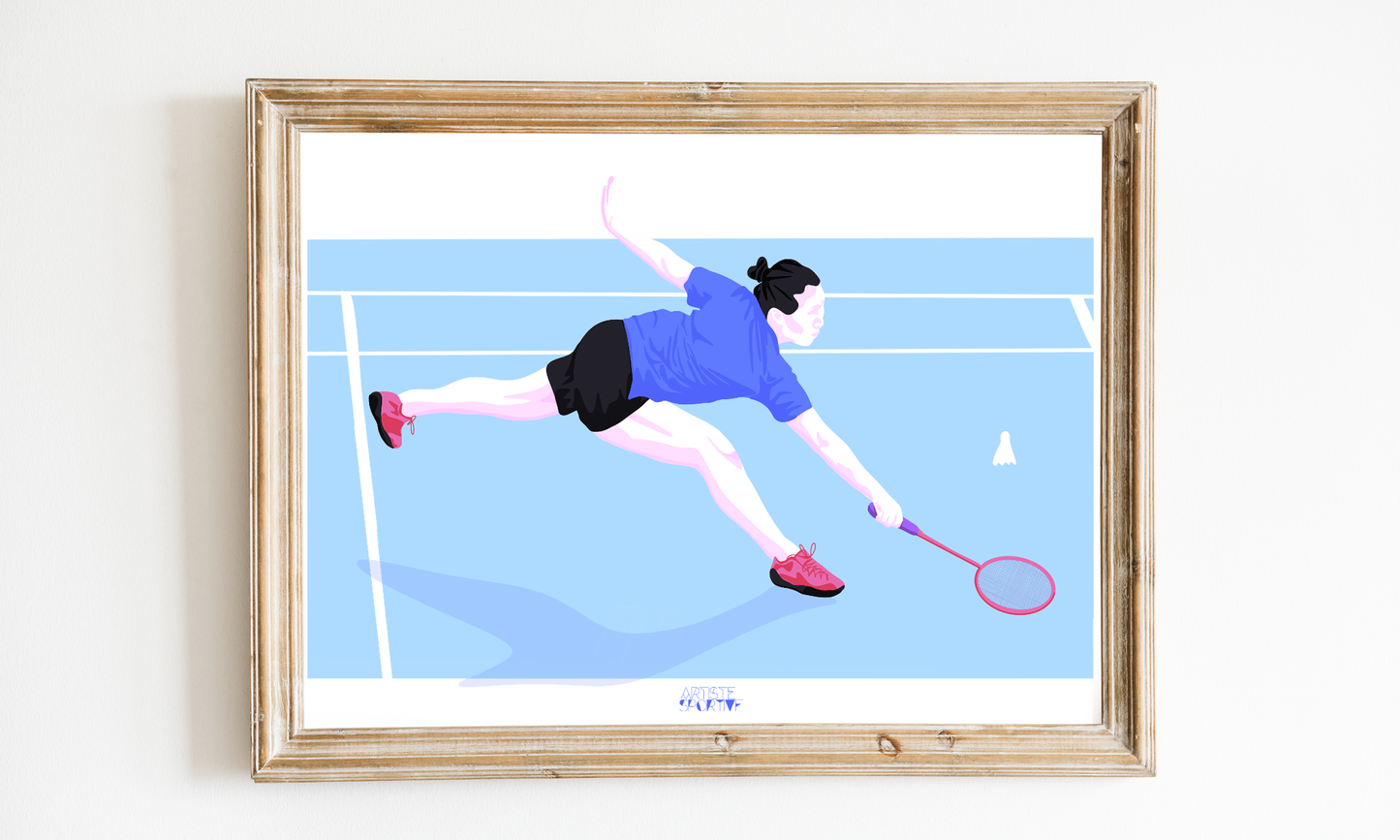 Affiche 'Joueuse de badminton'