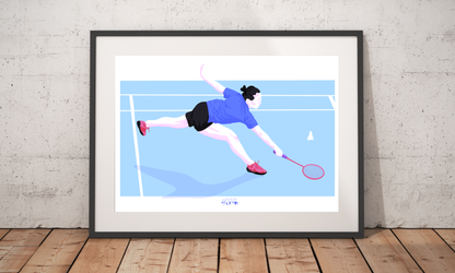 Poster 'Badmintonspieler'