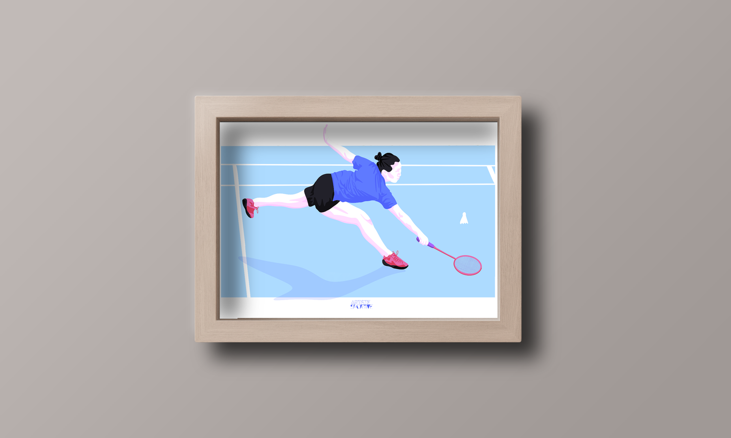 Poster 'Badmintonspieler'