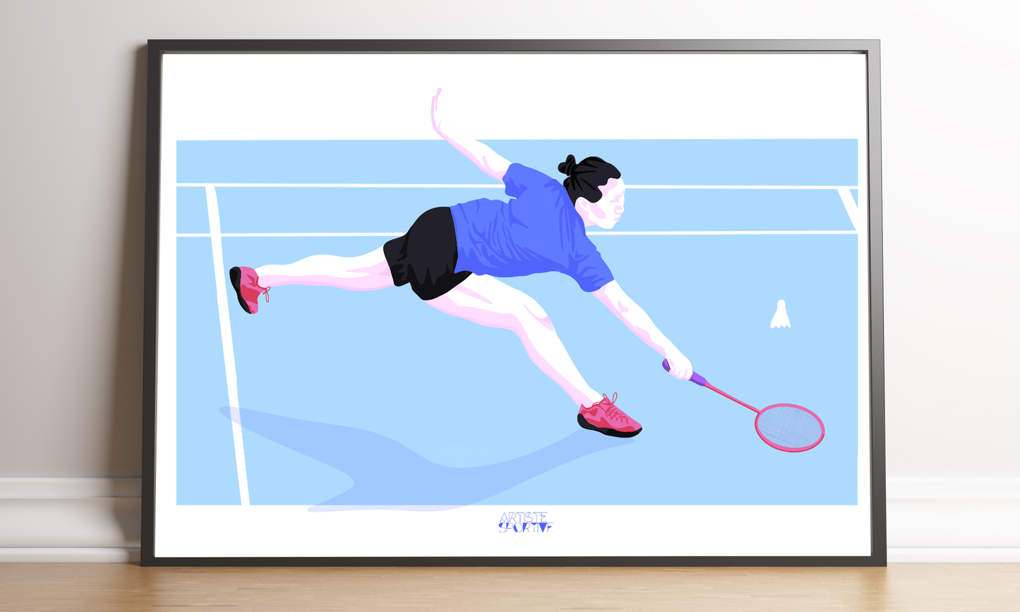 Poster 'Badminton player'