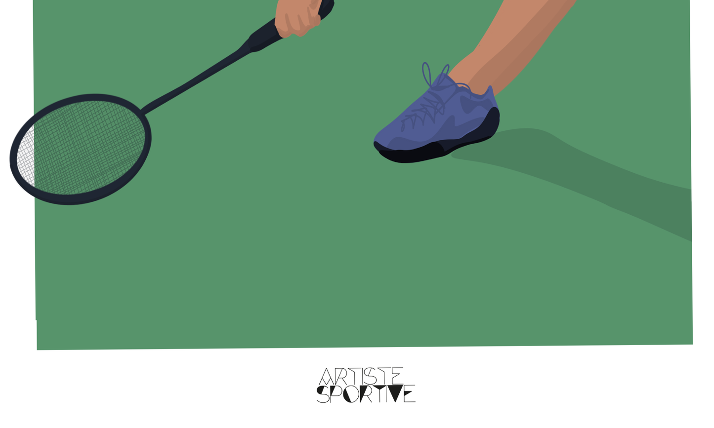 Affiche 'Joueur de badminton'
