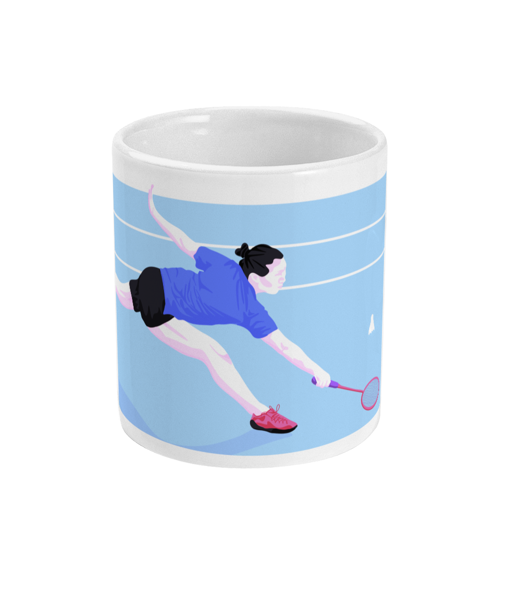 Cup or mug "Badminton player" - Customizable