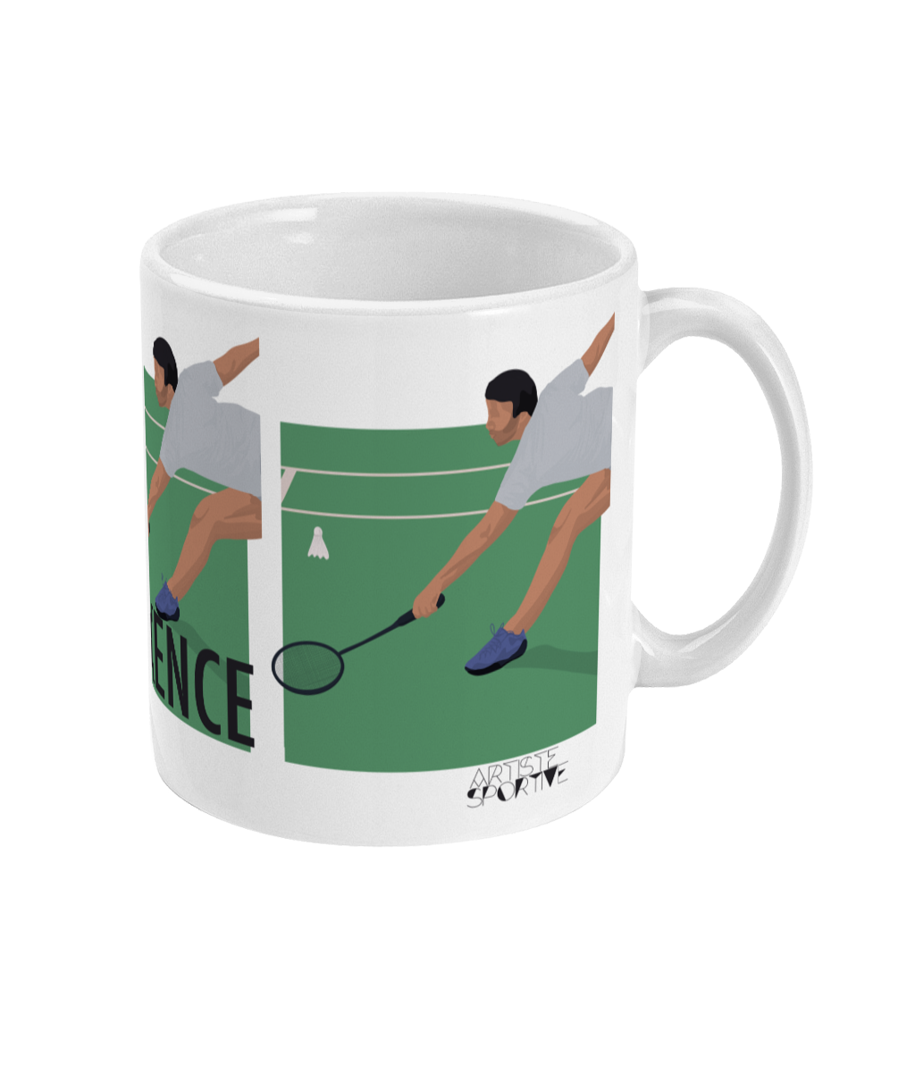 Tasse ou mug "Joueur de badminton" - Personnalisable