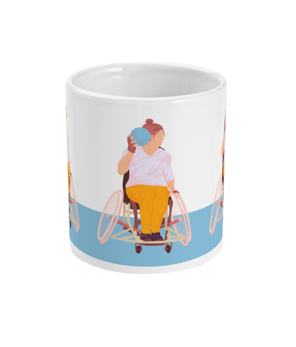 Handchair cup or mug "Handball woman" - Customizable