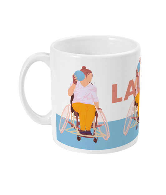 Handchair cup or mug "Handball woman" - Customizable