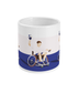 Tasse ou mug handfauteuil "Handball en bleu" - Personnalisable