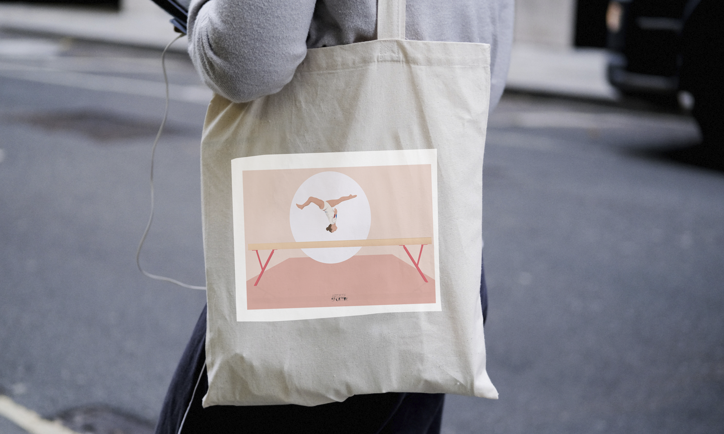 Tote bag ou sac gymnastique "La Poutre"