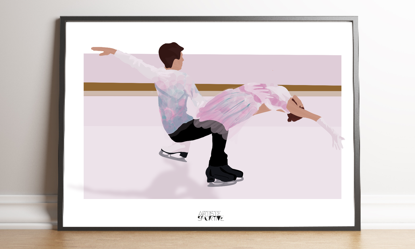 Eiskunstlaufplakat „Skaterpaar“