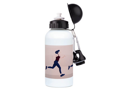 Gourde aluminium athletisme course "Une femme qui court" - Personnalisable