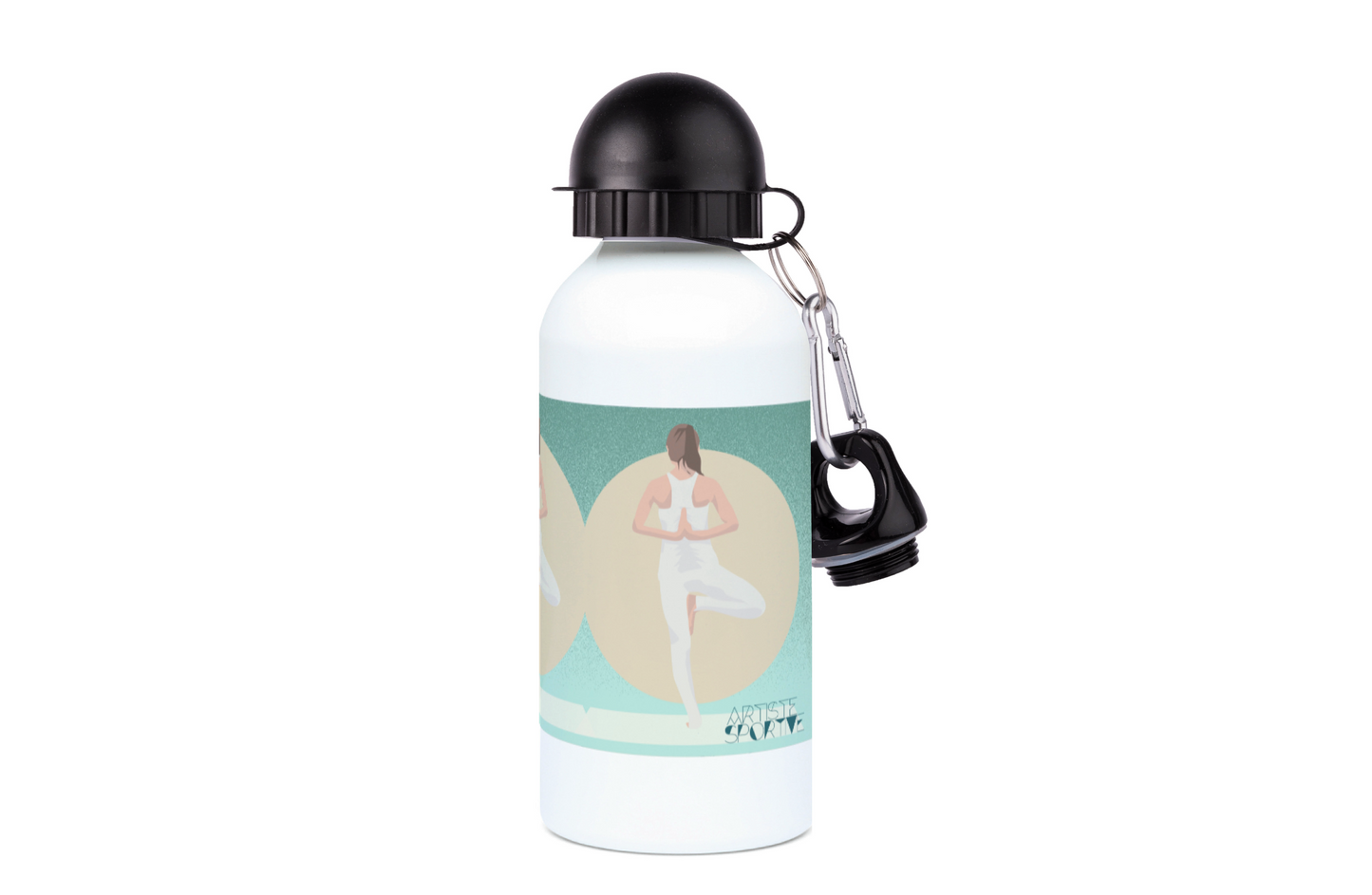 Aluminum bottle "Emma does yoga" - Customizable