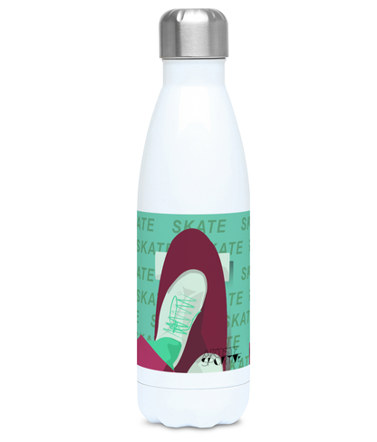 “Skate in burgundy” insulated bottle - Customizable