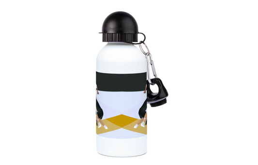 Aluminum bottle "Black and yellow Rugby" - Customizable