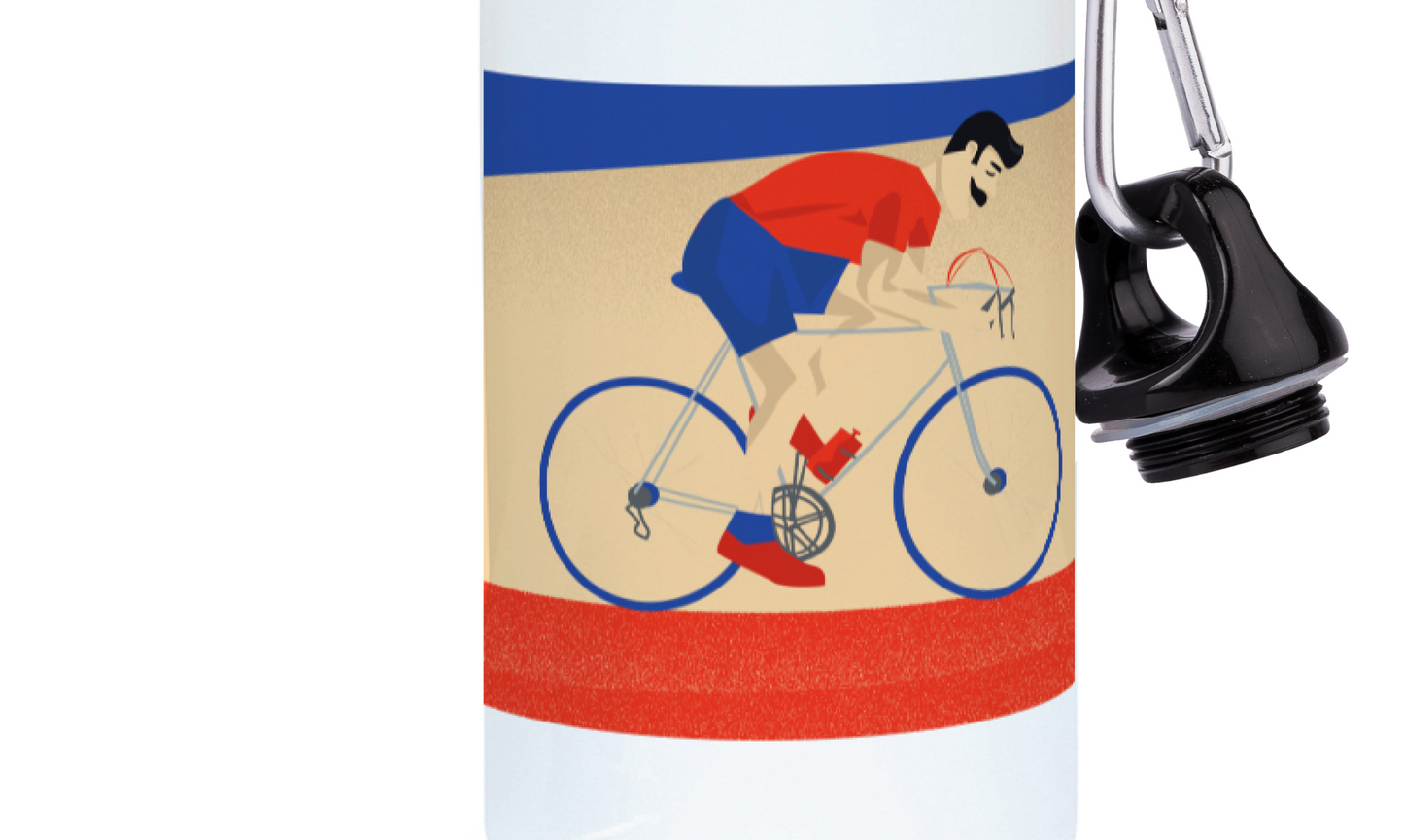 Aluminum Cycling Bottle “Monsieur Vélo” - Customizable